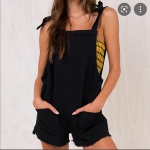 Princess Polly Black Tie Strap Romper